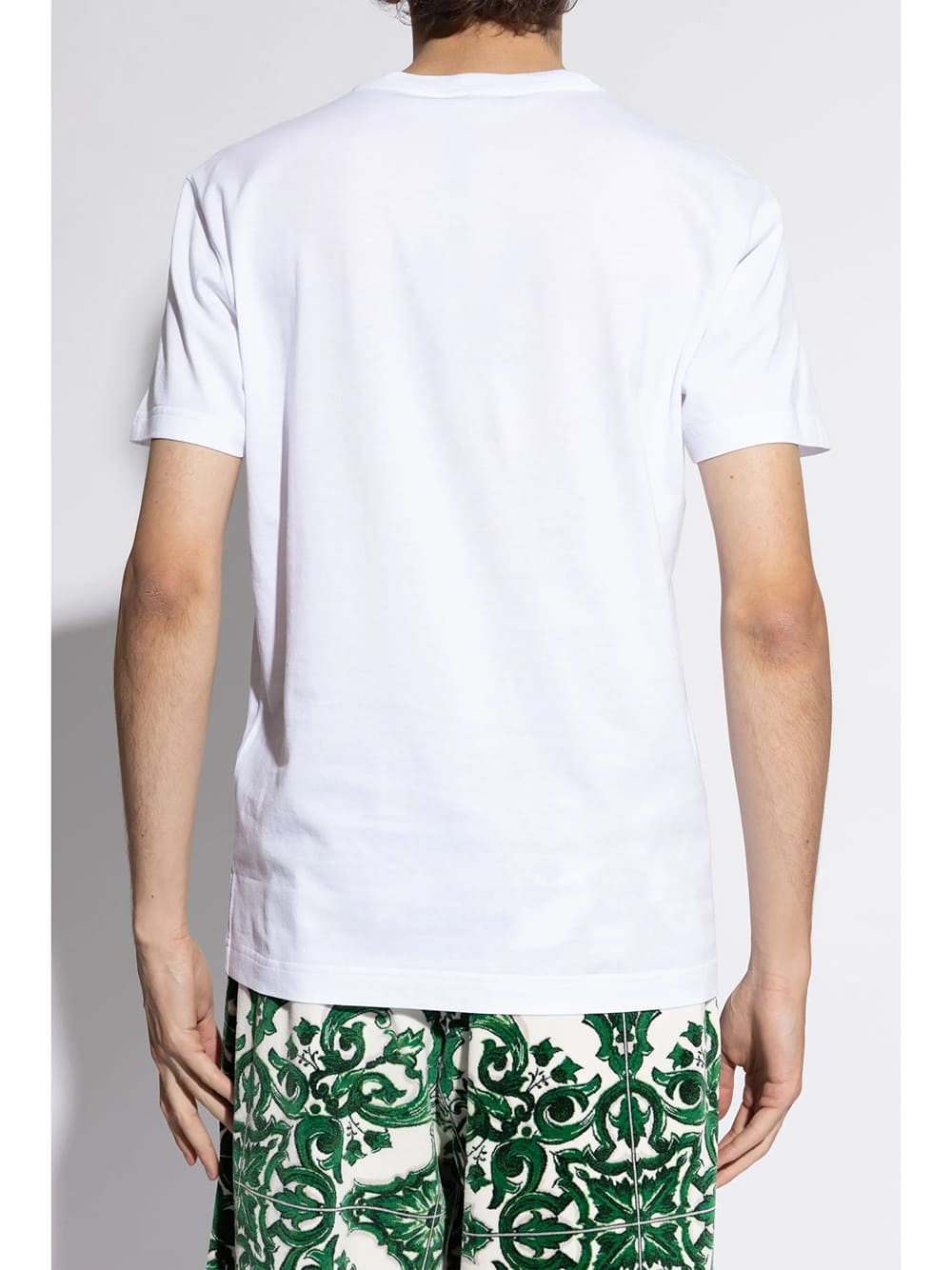 Dolce & Gabbana Italian Sportswear Logo-Print Cotton T-Shirt White