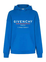 Givenchy Address Hooded Sweatshirt Blue