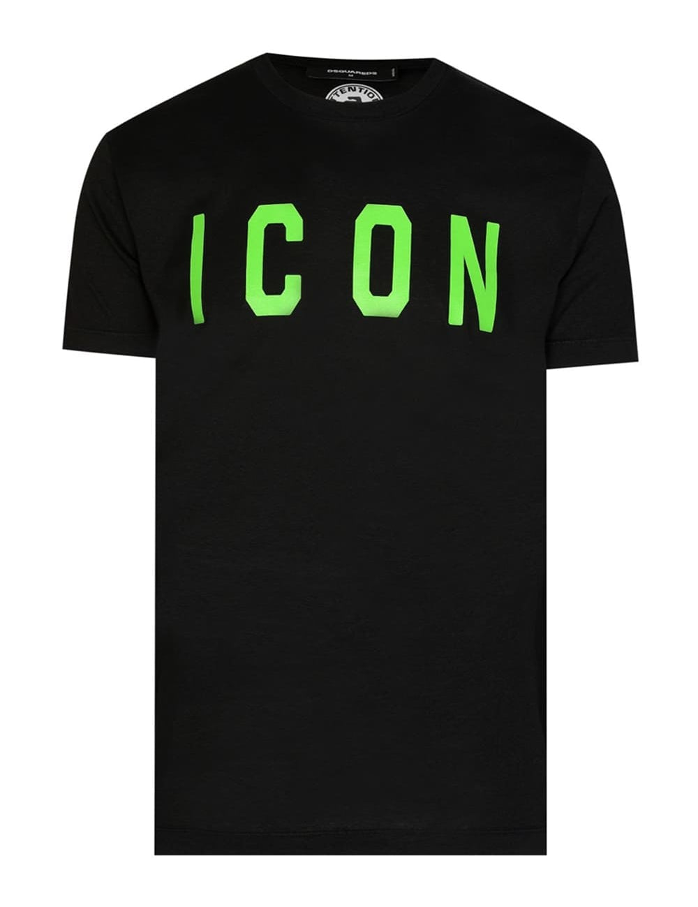 Dsquared2 Green Icon Logo Print T-Shirt Black