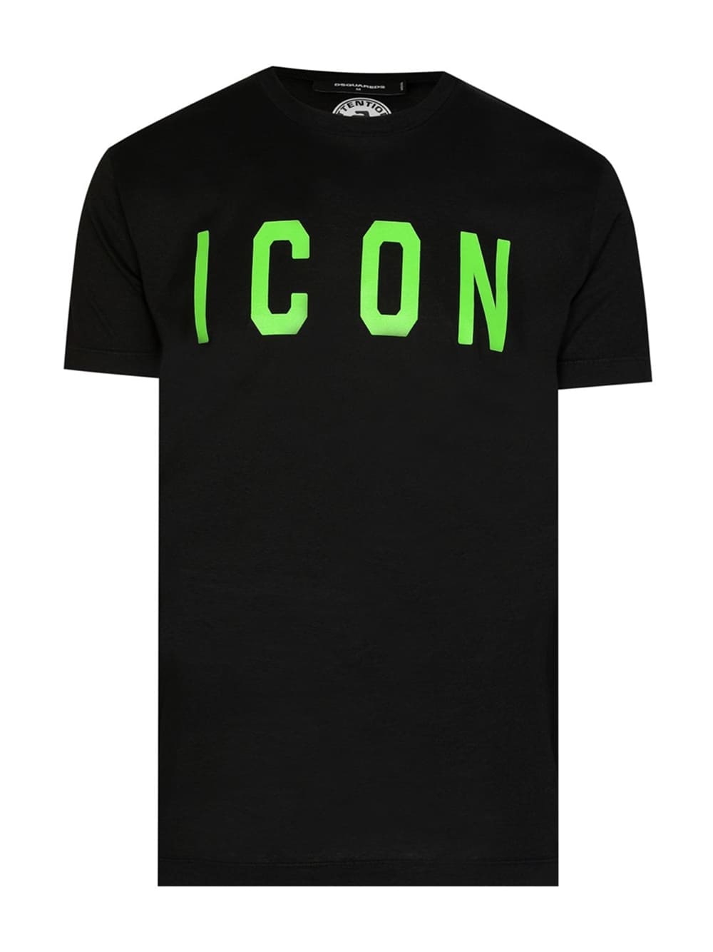 Dsquared2 Green Icon Logo Print T-Shirt Black