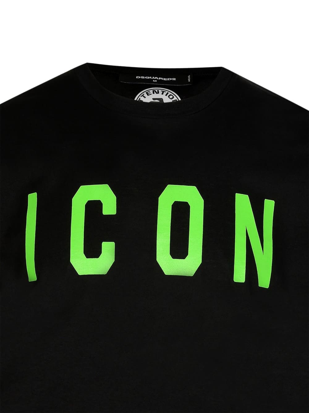 Dsquared2 Green Icon Logo Print T-Shirt Black