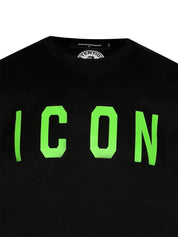 Dsquared2 Green Icon Logo Print T-Shirt Black