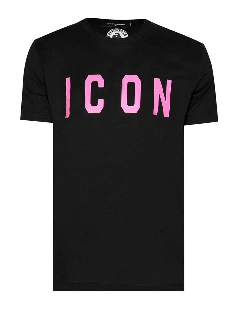 Dsquared2 Pink Icon Logo Print T-Shirt Black