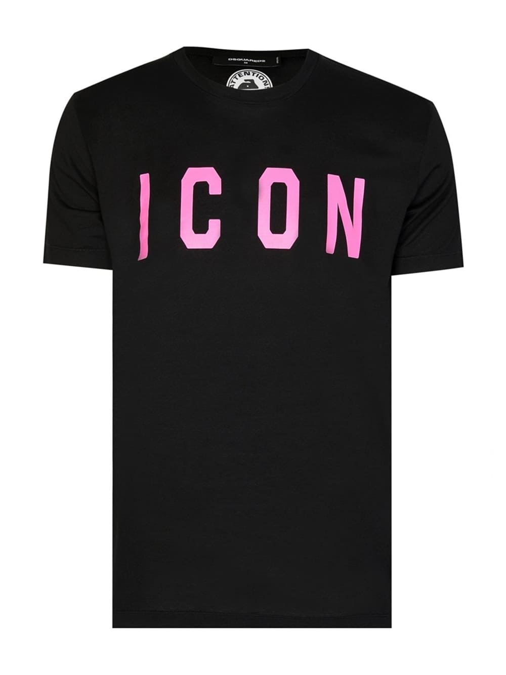 Dsquared2 Pink Icon Logo Print T-Shirt Black