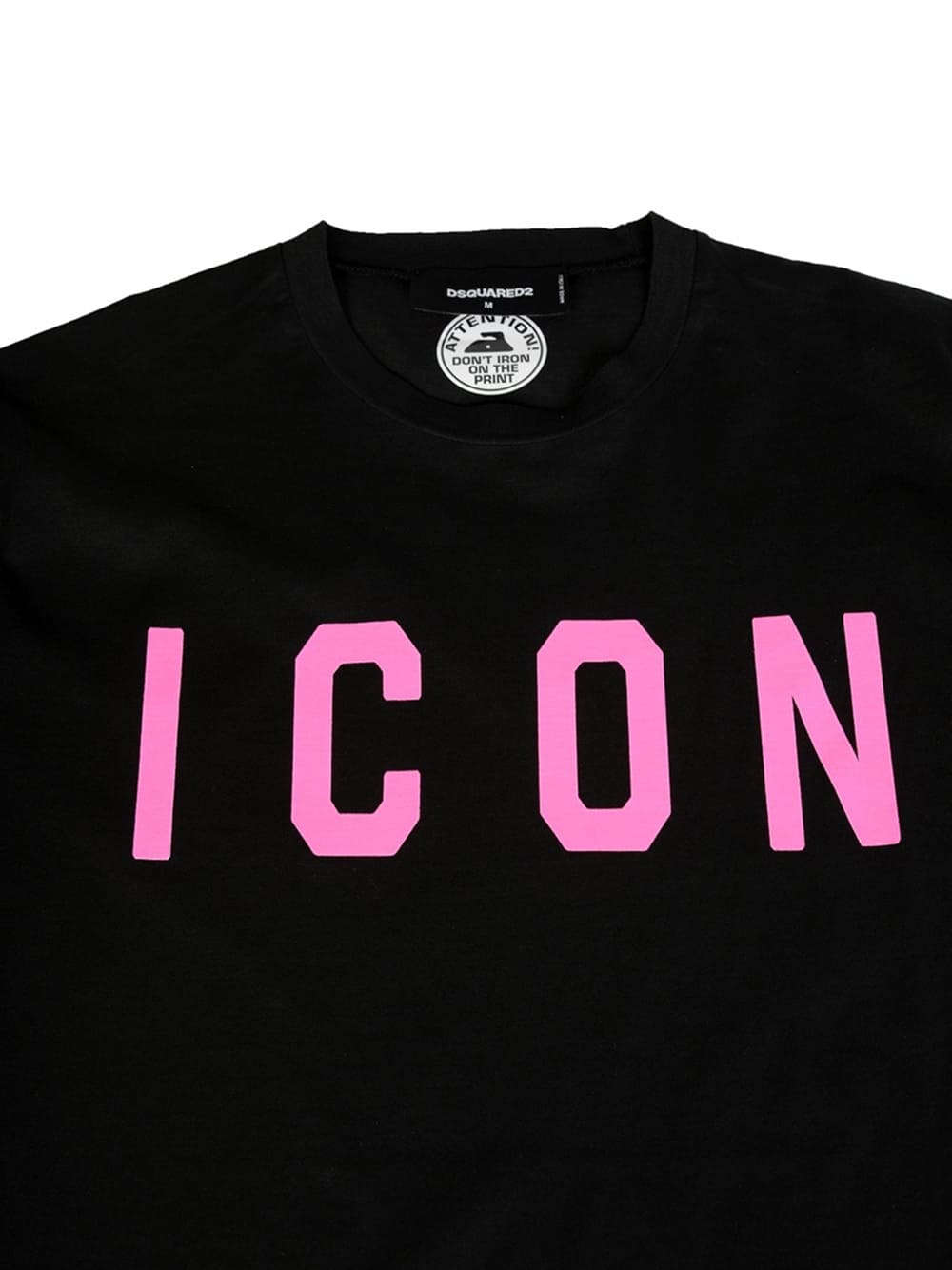 Dsquared2 Pink Icon Logo Print T-Shirt Black