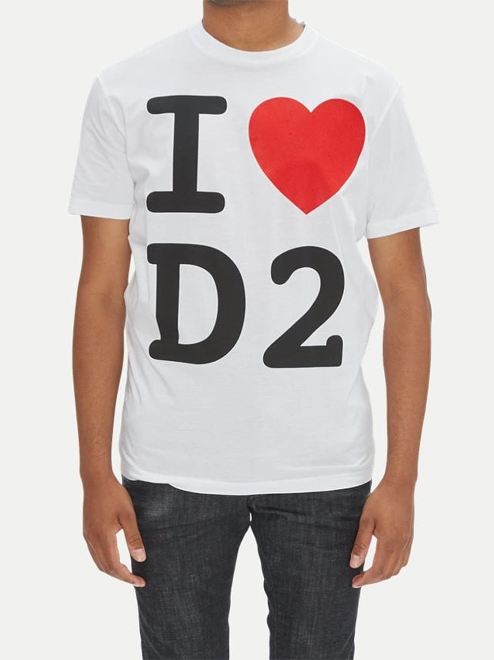 Dsquared2 "I Love D2" Print T-Shirt White