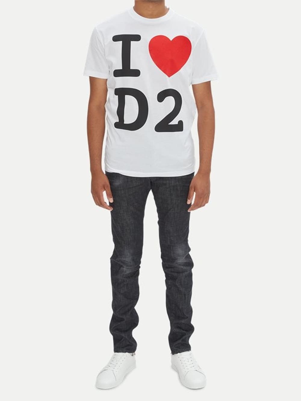 Dsquared2 "I Love D2" Print T-Shirt White