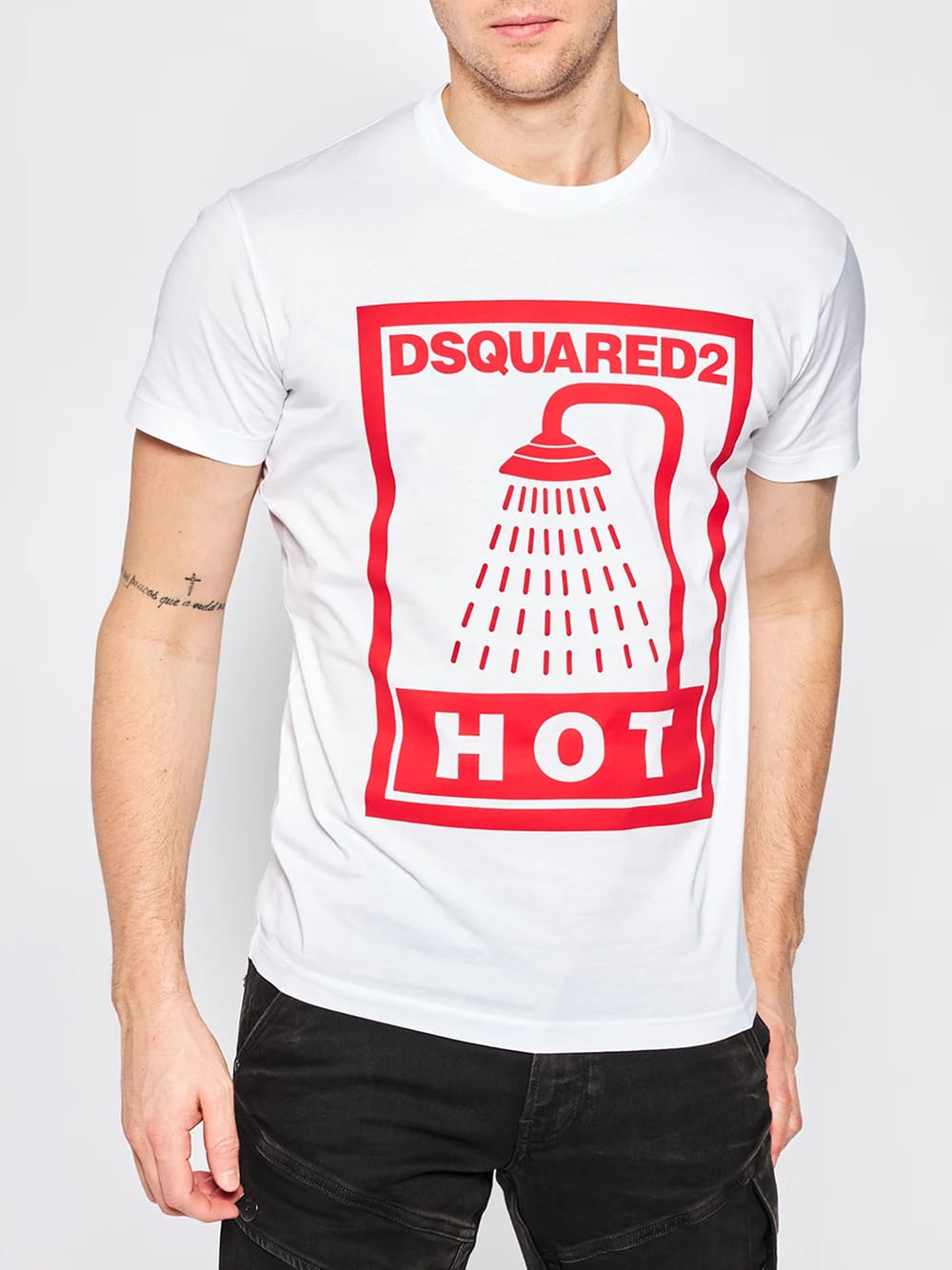 Dsquared2 Hot Shower Logo Print T-Shirt White