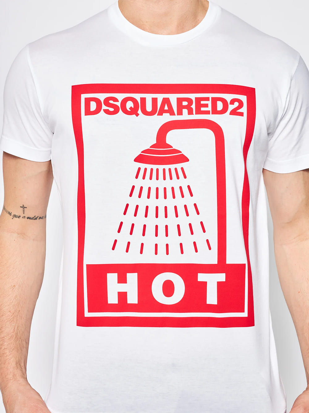 Dsquared2 Hot Shower Logo Print T-Shirt White