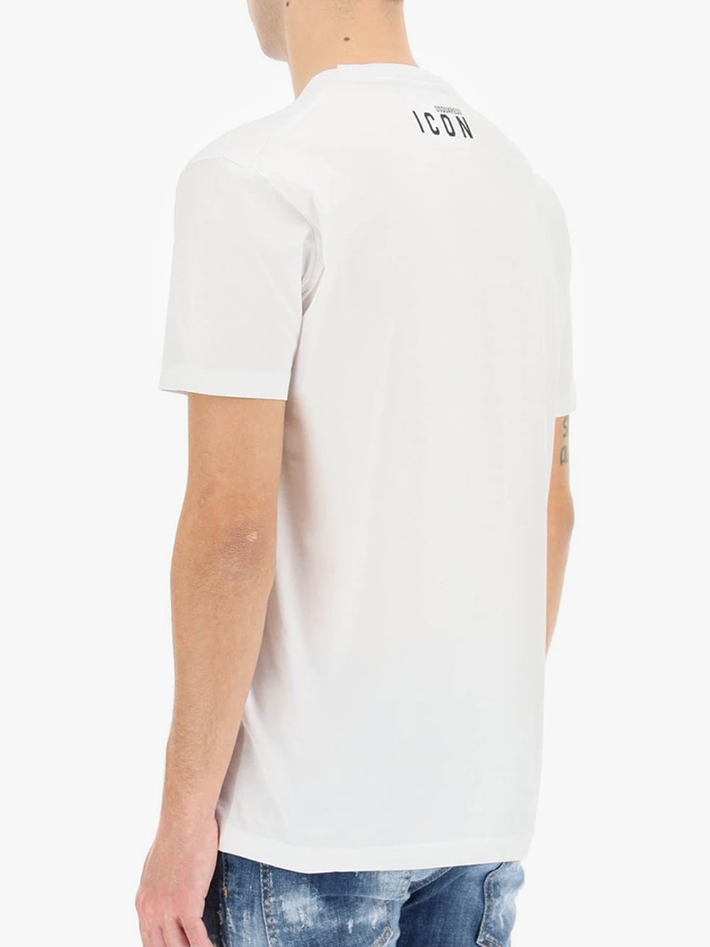 Dsquared2 Icon  Bulldog Logo Print T-Shirt White