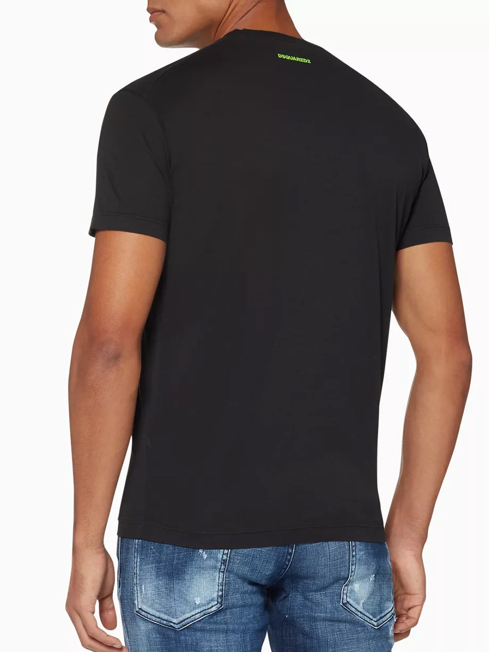 Dsquared2 Green Icon Logo Print T-Shirt Black